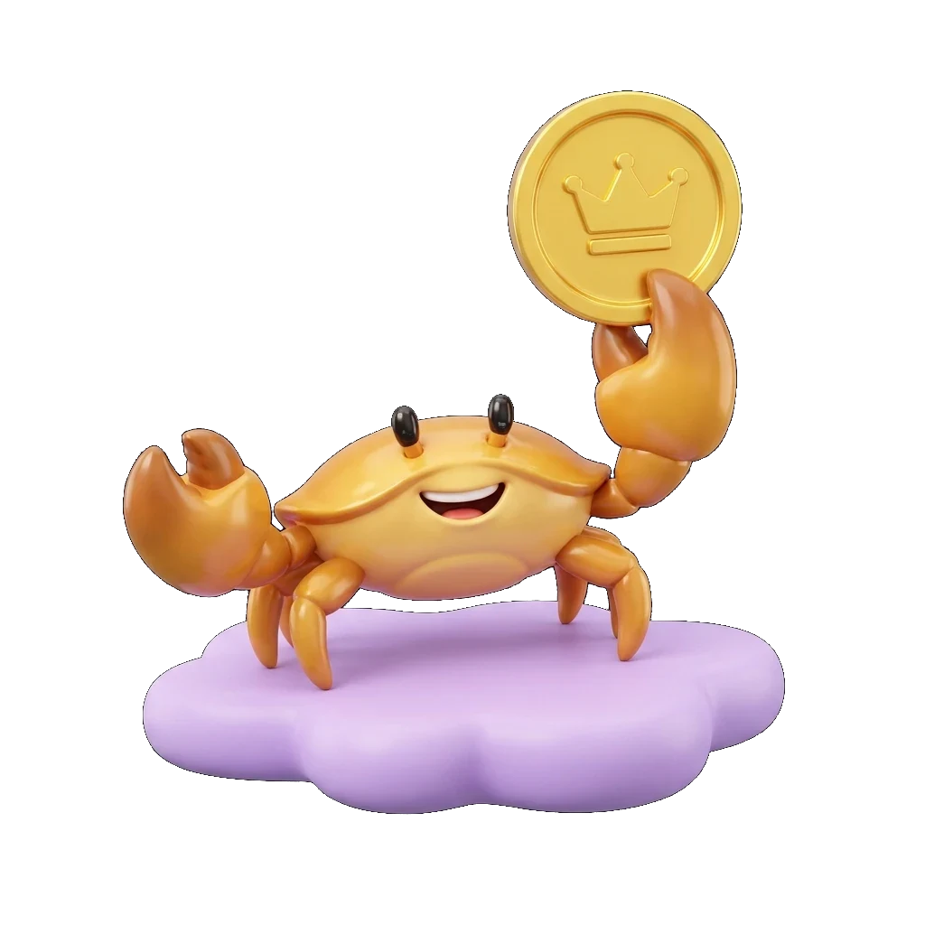 Goldene Krabbe mit Münze — Motiv der Bonus-Crab-Mechanik